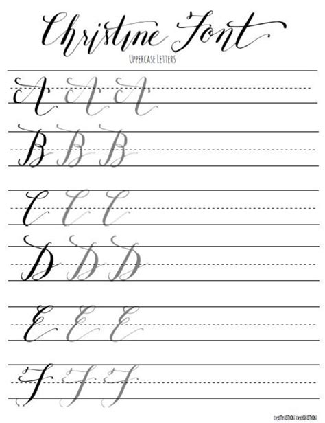 Calligraphy Fonts Practice Sheets Ubicaciondepersonascdmxgobmx