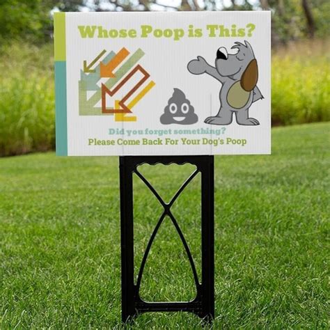 Funny Yard Sign No Dog Poop Etsy