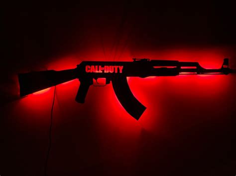 Rifle Led Light Call Of Duty Inspired Rifle Ak 47 Rifle Led Etsy