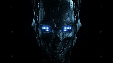 Download Skull Sci Fi Robot Hd Wallpaper By Riyahd Cassiem