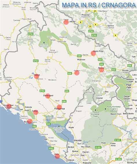 Auto Karta Crne Gore I Albanije Karta
