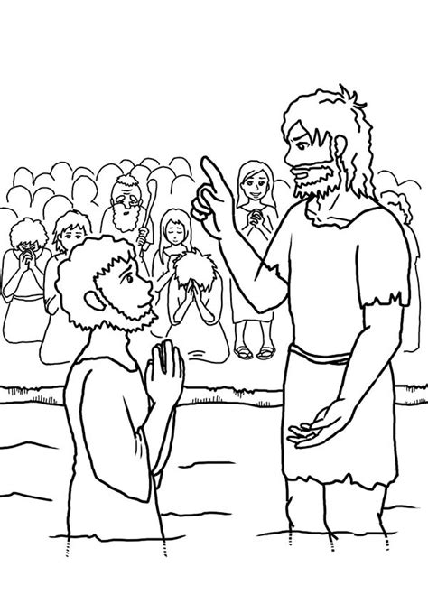 john  baptist speak  jesus coloring page netart