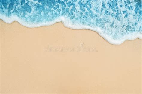 Background Of Soft Blue Ocean Wave On Sandy Beach Stock Photo Image