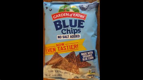 garden of eatin no salt added blue corn tortilla chips made with organic blue corn review youtube