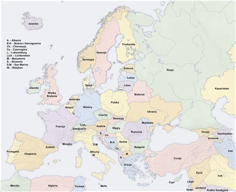 Pin Mapa Polityczna Europy Konturowa On Pinterest