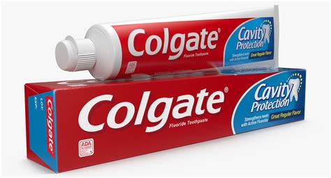 Colgate Toothpaste Box Tube Model Turbosquid 1341311