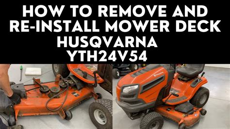 How To Remove Mower Deck Husqvarna Yth24v54 Youtube