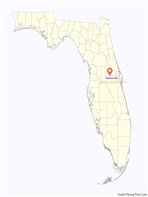 Map Of Eatonville Town Florida