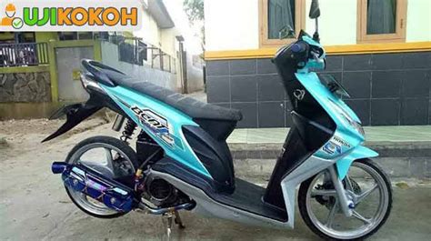 Modifikasi Honda Beat Karbu Warna Biru Babylook Ujikokoh