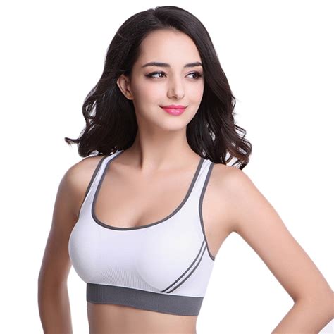 Woment Athletic Vest Padded Tank Top Gym Fitness Sports Bra Stretch