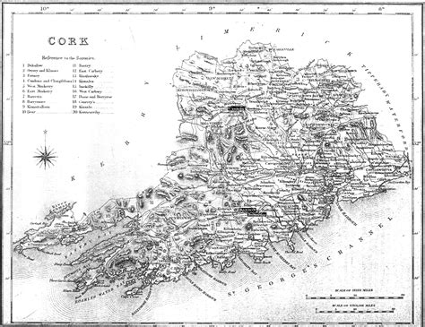 County Cork Map Circa 1821