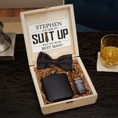 Personalized Groomsmen Ts And Wooden Crate Set