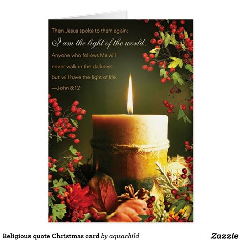Religious Quote Christmas Card Zazzle Christmas Card Sentiments