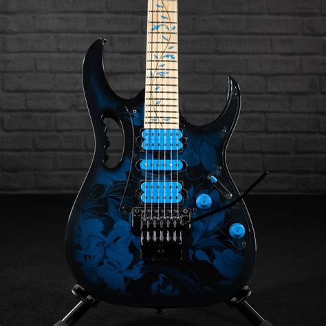 Ibanez Jem77p Steve Vai Signature Electric Guitar Blue Floral Pattern