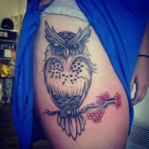 Owl Thigh Tattoos Designs Ideas And Meaning Tattoos For You