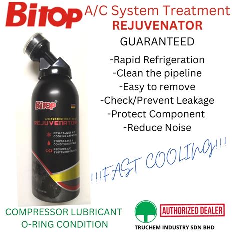 Bitop Black Air Cond System Treatment Rejuvenator Stop Leak Fast