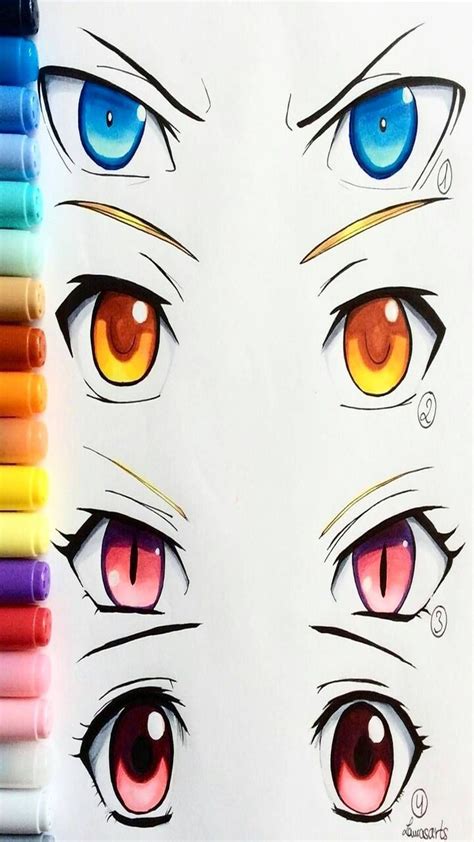 Cách Vẽ Mắt Anime Nam Nữ Đẹp Đơn Giản Cực Soái
