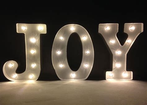 Joy Led Illuminated Marquee Word Sign Christmas White