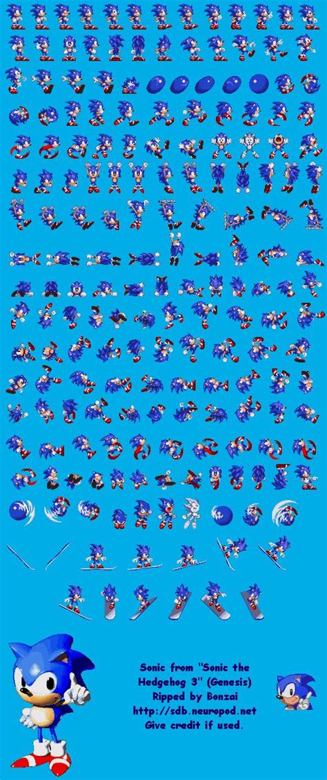Toei Sonic Sprite Sheet ~ Ultimate Sonic The Hedgehog Sprite Sheet By