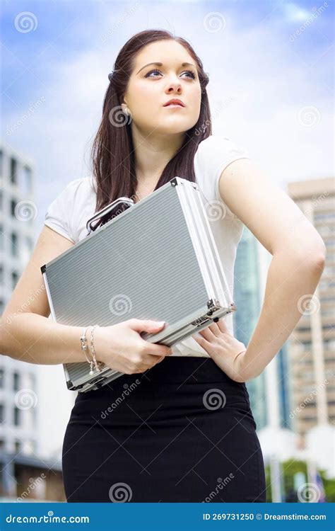 Business Woman With Dreams Aspirations And Goals Stock Photo Image Of