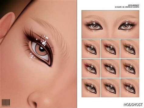 Glitter Eyeliner N297 Sims 4 Makeup Mod Modshost