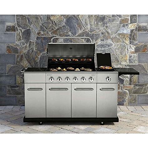 Kenmore 6 Burner Stainless Steel Gas Grill With Front Storage