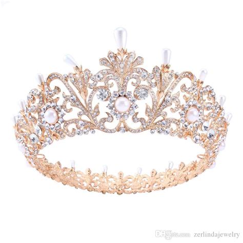 2019 Baroque Rose Gold Prom Queen Crown Quinceanera Pageant Crowns