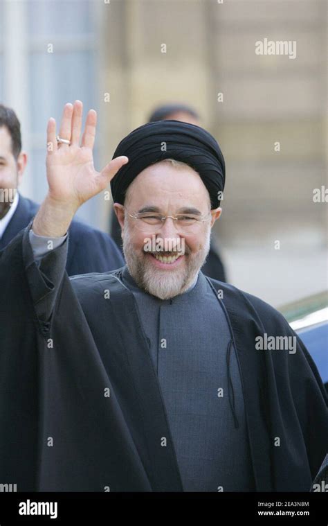Irans President Mohammad Khatami Leaves Elysee Palace In Paris France On April 5 2005 Photo