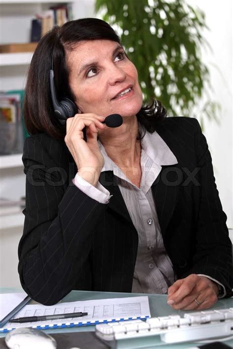 Mature Secretary Stock Image Colourbox