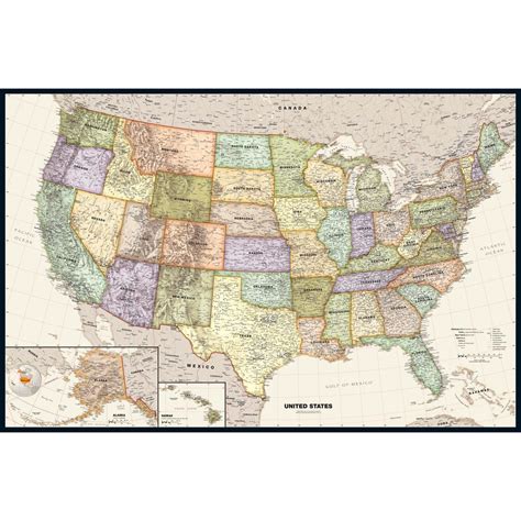 United States Legacy Wall Map By Globe Turner The Map Shop