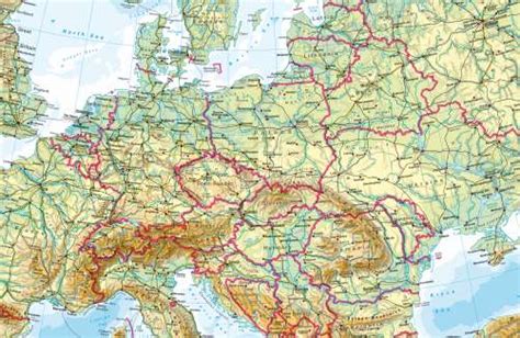 Maps Central Europe Physical Map Diercke