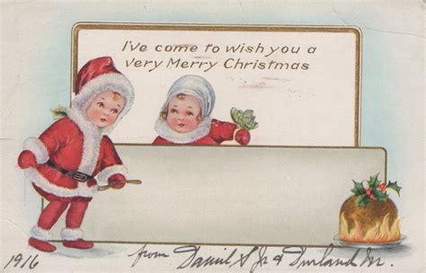 Vtg Postcard Christmas Nimble Nicks With Message Banner Posted Ebay