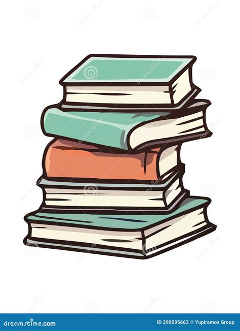 Stack Of Books On White Background Knowledge And Learning Stock