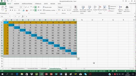 Como Hacer Una Tabla En Excel Con Fórmulas Tabla De Multiplicar Cloud