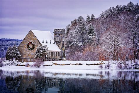 Winter At The Old Stone Church Photograph By Rick Berk
