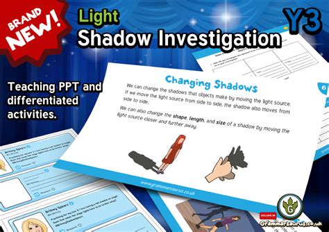 Year 3 Science Light Shadow Investigation Lesson 5 Grammarsaurus