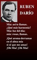 an image of ruben daro with the words in spanish and english on red ...