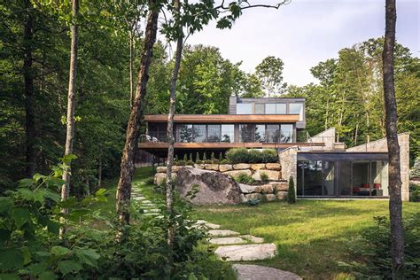 Floating Timber Modern House In The Woods Offers Mod Take On Rustic
