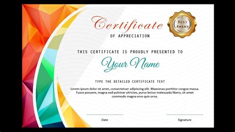 Sertifikat Template Ppt Certificate Template Powerpoint Free The My Xxx Hot Girl