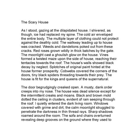 Creative Writing Describing A House — The House On The Hill