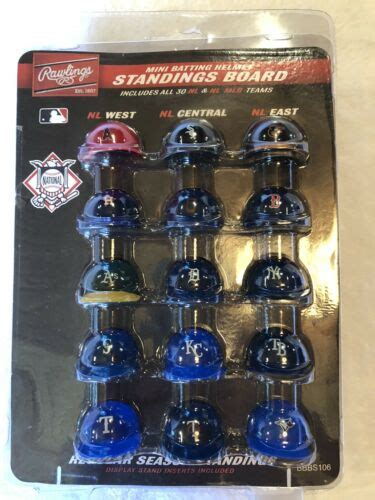 Rawlings Mlb 30 Mini Batting Helmet Standings Board Values Mavin