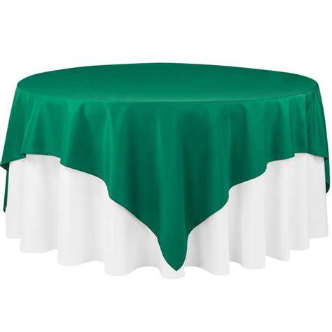 Polyester Square 90x90 Overlaytablecloths Emerald Green Cv Linens