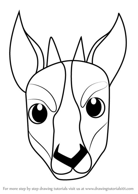 Learn How To Draw A Chamois Face For Kids Animal Faces