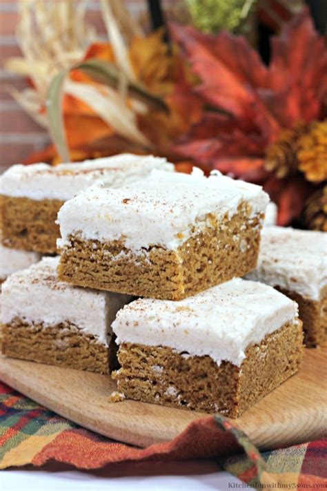 The Best Pumpkin Bars Recipe Kitchen Fun With My 3 Sons