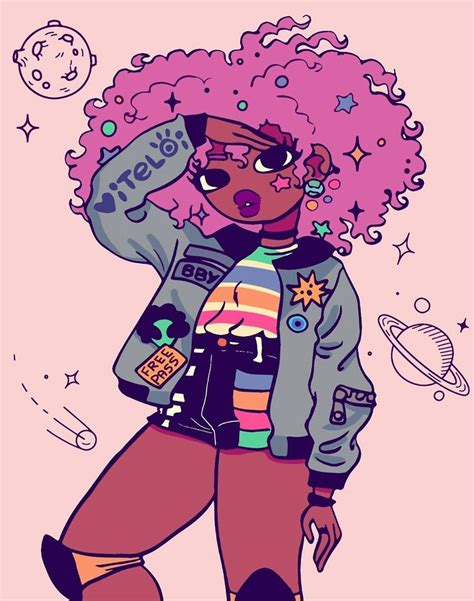 Pin By Shonny On Pink Art Black Girl Cartoon Black Love Art Cartoon
