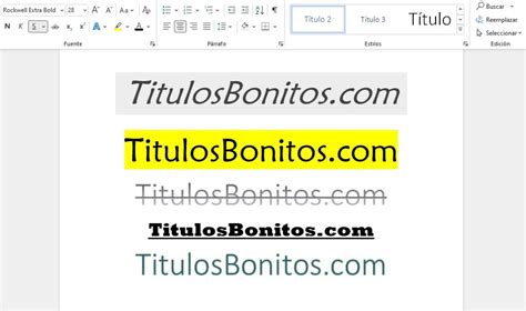 Cómo Hacer Títulos Bonitos En Word 【guia Completa】 2022 2023