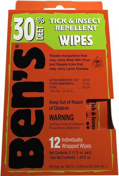 Ben S Deet Insect Repellent Wipes Pack Ebay