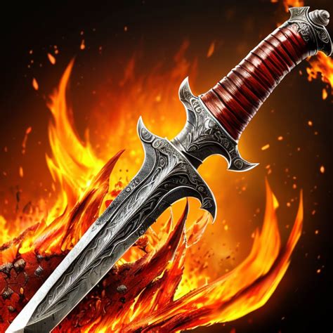 Epic Sword Made Out Of Fire Game It Opendream