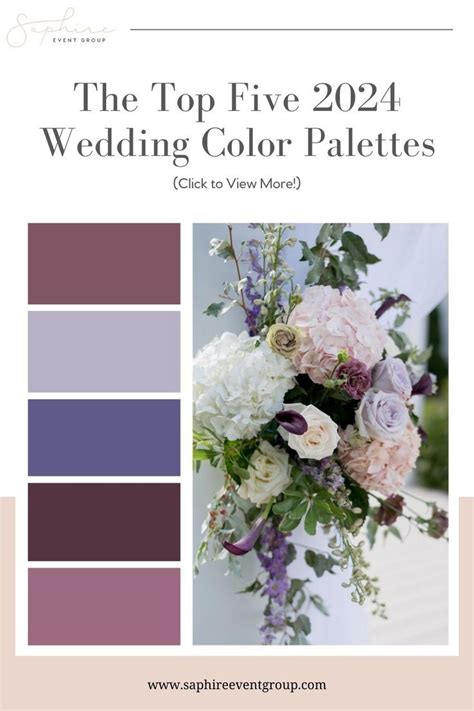 Top Five Wedding Color Palettes Saphire Event Group In Wedding Color Palette