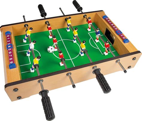 Global Gizmos Table Top Foosball Set Mini Football Game A Side Lightweight